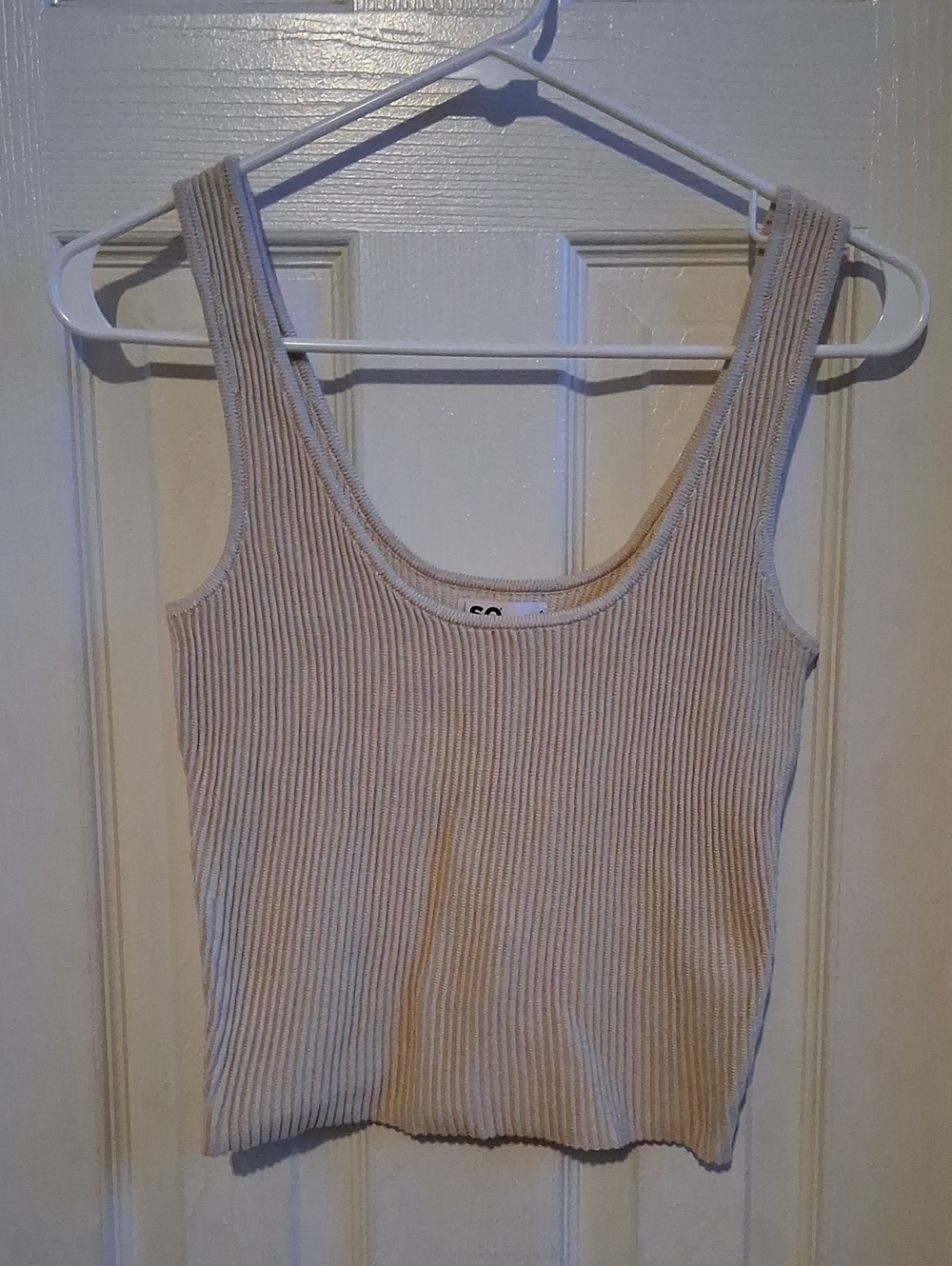 SO Ribbed Tank Top - Cream